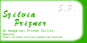 szilvia prizner business card